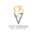 Creative modern ice cream logo design stock vector Royalty Free Stock Photo