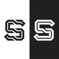 Creative Modern letter S. Vector logo icon template