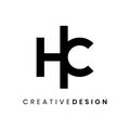 Creative modern luxury letter HC logo design vector illustration Royalty Free Stock Photo