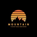 Creative modern mountain logo design