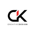 Creative modern simple initial CK logo design vector Royalty Free Stock Photo