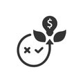 Creative money investment icon