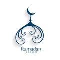 Creative mosque design vector ramadan kareem background