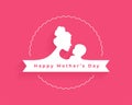 Creative mother`s day flat card design