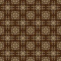 Creative motifs pattern on Traditional batik with blend brown and golden design