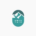 Creative mountain logo design with topography.