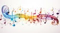 creative music notes white background Royalty Free Stock Photo