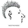 A creative musical face in profile
