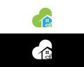 Creative Natural Green Love Home Logo Royalty Free Stock Photo