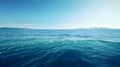 Closed up ocean wave splashing at beautiful sea with blue skies and clouds background Royalty Free Stock Photo