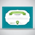 Creative neat blue framed certificate
