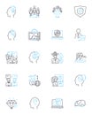 Creative nerks linear icons set. Imaginative, Innovative, Artistic, Inventive, Original, Unique, Quirky line vector and