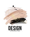Creative neutral minimalist hand painted illustration for interior wall decoration, logo design, modern postcard, website banner,