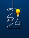 Creative 2024 New Year design template.