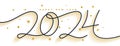 creative 2024 new year eve celebration banner in line style