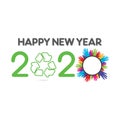 Creative new year 2020 greeting card design Royalty Free Stock Photo