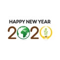 Creative new year 2020 greeting card design Royalty Free Stock Photo