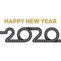 Creative new year 2020 greeting design Royalty Free Stock Photo