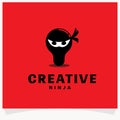 Creative Ninja Logo Design Template Royalty Free Stock Photo