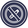 no smoking circular icon symbol