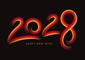 Creative number 2028 design vector, 2028 happy new year celebration, Typography text 2028 font, text lettering, holidays, Cover