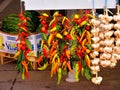 Vegetable market in summer Croatia on the Adriatic coast, Rovinj, Croatia Royalty Free Stock Photo