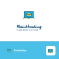 Creative Online banking Logo Design. Flat color Logo place for Tagline. Vector Illustration Royalty Free Stock Photo