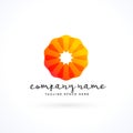 creative orange company logo concept