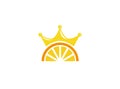 Creative Orange Crown Symbol Logo