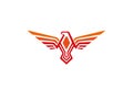 Creative Orange Phoenix Logo