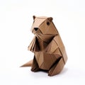 Creative Origami Beaver Design With National Geographic Style