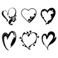 Love is Beautiful. Like Hearts It Fills Up. Vector Icon Set