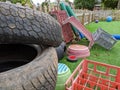 Creative outdoor play construction parts