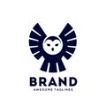 Creative owl fly logo Royalty Free Stock Photo
