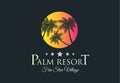 Creative Palm Resort Logodesign for tropical Village brand identity