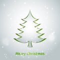 Creative paper Christmas tree. Royalty Free Stock Photo