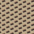 Creative pattern of wine cork on a beige background Royalty Free Stock Photo