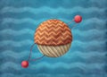 Creative Patterns Playful Style Floating Sphere Water Background