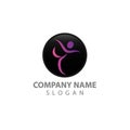 Creative people logo design vector template element Royalty Free Stock Photo