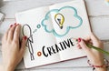 Creative Person Light Bulb Graphic Concept