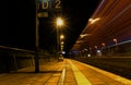 Creative perspective on a railstation in the night