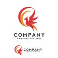 Creative phoenix bird logo concept