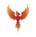 Creative Phoenix Logo Inferno Eagle Wings Vector Rising Flying Flames Symbol Design Royalty Free Stock Photo