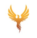 Creative Phoenix Logo Inferno Eagle Wings Vector Rising Flying Flames Symbol Royalty Free Stock Photo