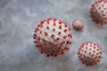 Creative photo of coronavirus sphere 3d model.