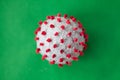 Creative photo of coronavirus sphere 3d model.