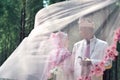 Creative photo shoot of a malay loving couple bride and groom