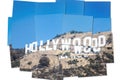 Creative picture of Hollywood sign in Los Angeles - landmark photo image