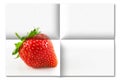 Creative picture of strawberry isolated on white background