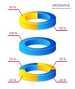 Creative pie chart infographics